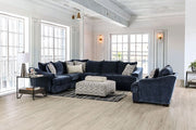 Darlington Ivory/Navy Ottoman - SM5412-OT