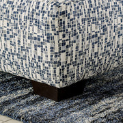 Darlington Ivory/Navy Ottoman - SM5412-OT