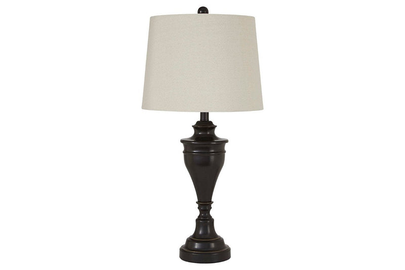Darlita Bronze Finish Table Lamp (Set of 2) - Gate FurnitureTable Lamp Pair