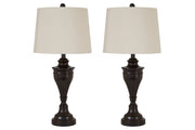 Darlita Bronze Finish Table Lamp (Set of 2) - Gate FurnitureTable Lamp Pair