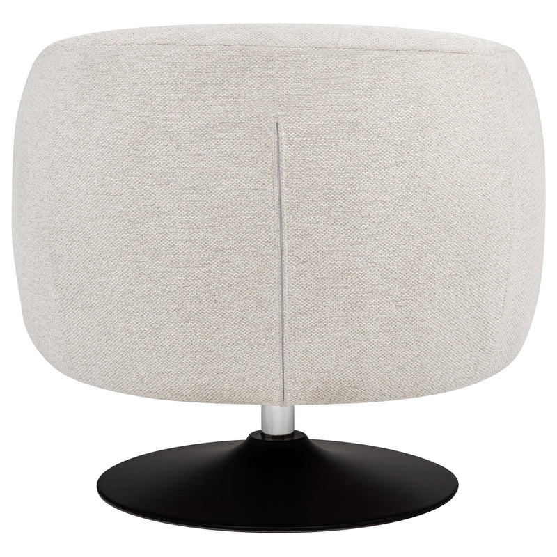Dave Upholstered Barrel Back Swivel Club Chair Beige - 905739