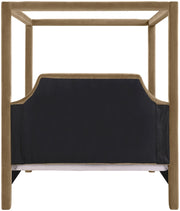 Dawson Velvet Upholstered Full Bed in Beige - DawsonBeige-F