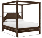 Dawson Velvet Upholstered Full Bed in Brown - DawsonBrown-F