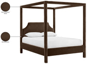 Dawson Velvet Upholstered Full Bed in Brown - DawsonBrown-F