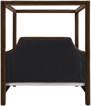 Dawson Velvet Upholstered Full Bed in Brown - DawsonBrown-F