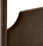Dawson Velvet Upholstered Full Bed in Brown - DawsonBrown-F
