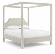 Dawson Velvet Upholstered Full Bed in Cream - DawsonCream-F