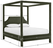 Dawson Velvet Upholstered Full Bed in Green - DawsonGreen-F