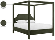 Dawson Velvet Upholstered Full Bed in Green - DawsonGreen-F