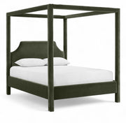 Dawson Velvet Upholstered Full Bed in Green - DawsonGreen-F