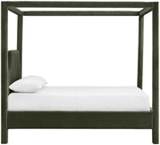 Dawson Velvet Upholstered Full Bed in Green - DawsonGreen-F