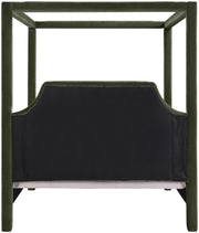 Dawson Velvet Upholstered Full Bed in Green - DawsonGreen-F