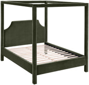 Dawson Velvet Upholstered Full Bed in Green - DawsonGreen-F