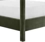 Dawson Velvet Upholstered Full Bed in Green - DawsonGreen-F