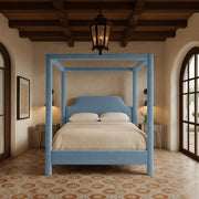 Dawson Velvet Upholstered Full Bed in Light Blue - DawsonLtBlu-F