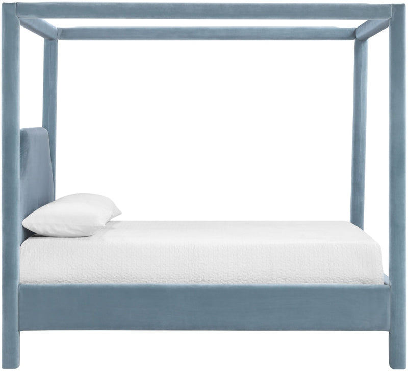 Dawson Velvet Upholstered Full Bed in Light Blue - DawsonLtBlu-F