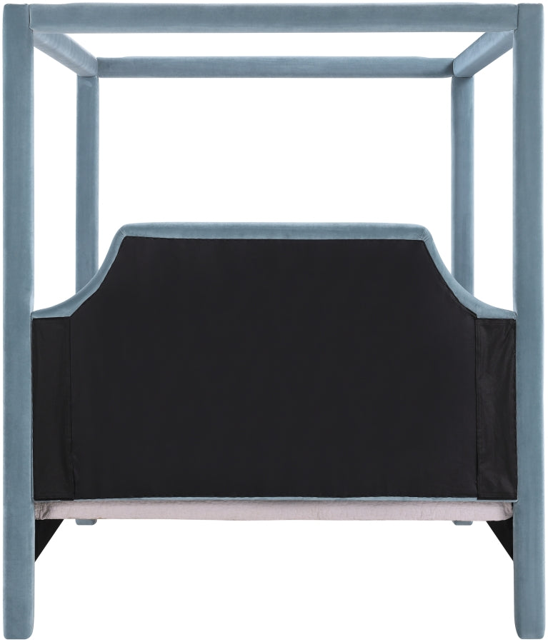 Dawson Velvet Upholstered Full Bed in Light Blue - DawsonLtBlu-F