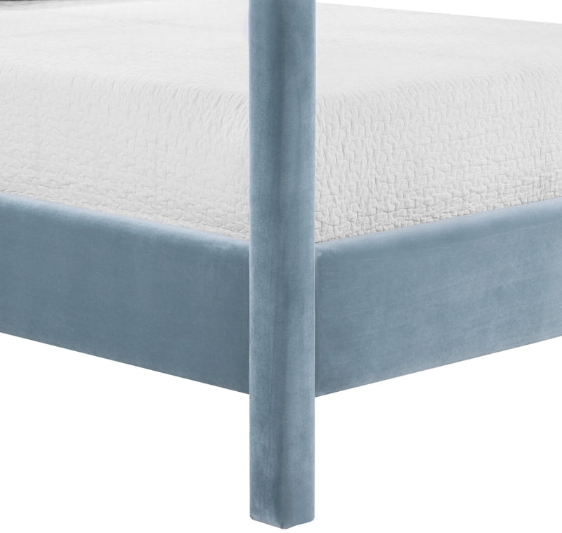 Dawson Velvet Upholstered Full Bed in Light Blue - DawsonLtBlu-F