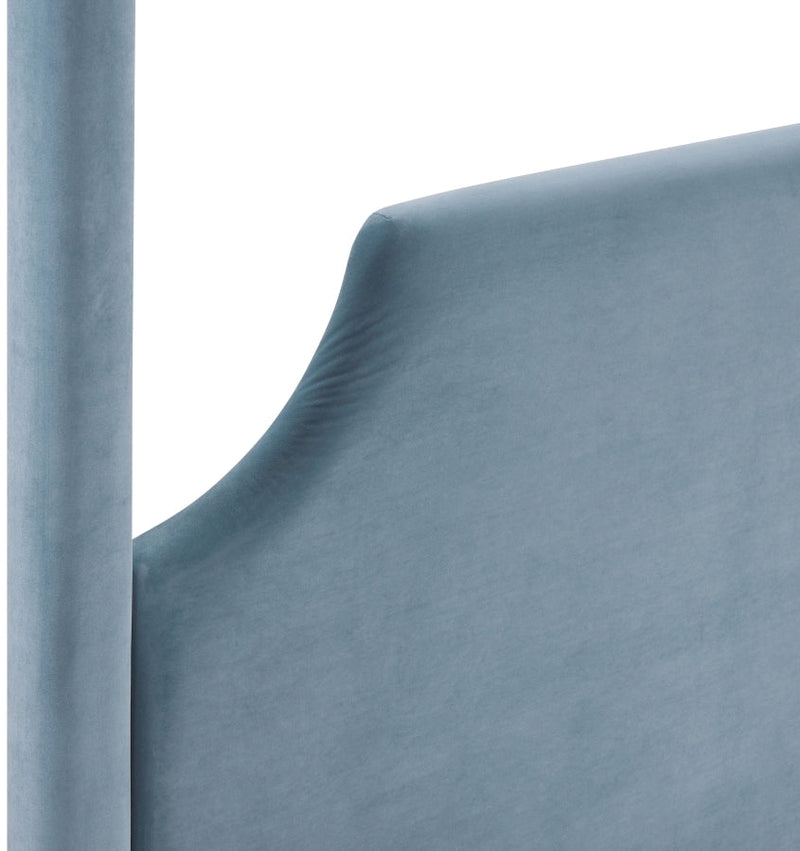 Dawson Velvet Upholstered Full Bed in Light Blue - DawsonLtBlu-F