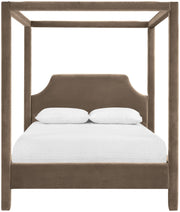 Dawson Velvet Upholstered Full Bed in Taupe - DawsonTaupe-F