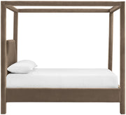Dawson Velvet Upholstered Full Bed in Taupe - DawsonTaupe-F