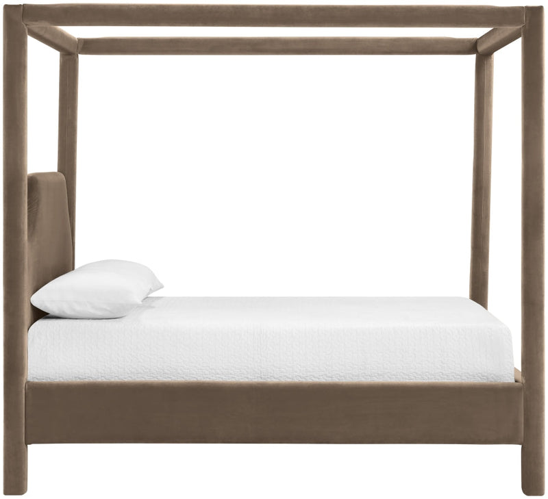 Dawson Velvet Upholstered Full Bed in Taupe - DawsonTaupe-F