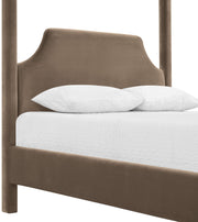 Dawson Velvet Upholstered Full Bed in Taupe - DawsonTaupe-F