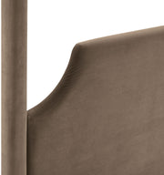 Dawson Velvet Upholstered Full Bed in Taupe - DawsonTaupe-F