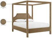 Dawson Velvet Upholstered Queen Bed in Beige - DawsonBeige-Q
