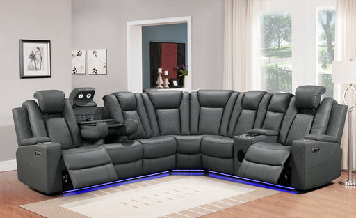 Daytona Gray 3-pc Sectional - DAYTONA-GY-3-PC-SEC