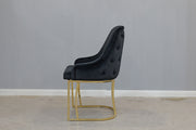 DC2021 Black and gold color dining chair - 210000007928