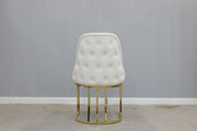 DC2022 Cream and gold color dining chair - 210000007930