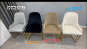 DC2022 Cream and gold color dining chair - 210000007930
