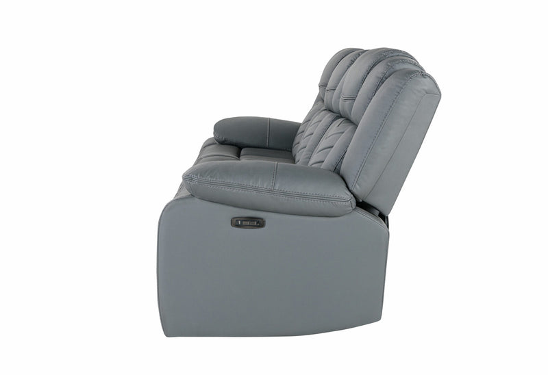 U7068 Grey 10 Power Reclining Sofa With Ddt, Wc And Led - U7068-GREY 10-PRS W/DDT+WC+LED