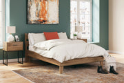 Deanlow Full Panel Headboard with Dresser and 2 Nightstands in Honey - PKG017178