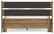 Deanlow Full Panel Headboard with Dresser and Chest in Honey - PKG017182