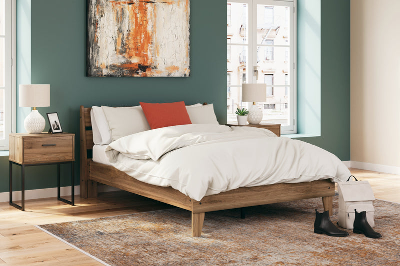 Deanlow Full Panel Headboard with Dresser and Chest in Honey - PKG017182