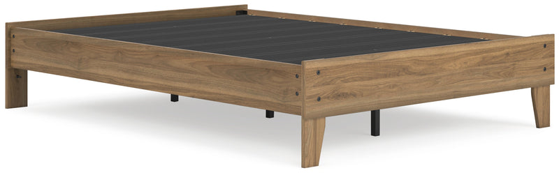 Deanlow Full Platform Bed with Dresser in Honey - PKG017191
