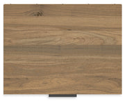 Deanlow Full Platform Panel Bed with 2 Nightstands in Honey - PKG017207