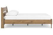 Deanlow Honey Queen Platform Panel Bed - Gate FurnitureQueen Bed