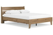 Deanlow Honey Queen Platform Panel Bed - Gate FurnitureQueen Bed