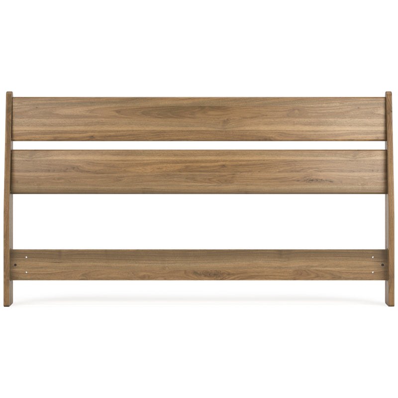 Deanlow Queen Panel Headboard with Dresser and 2 Nightstands in Honey - PKG017262