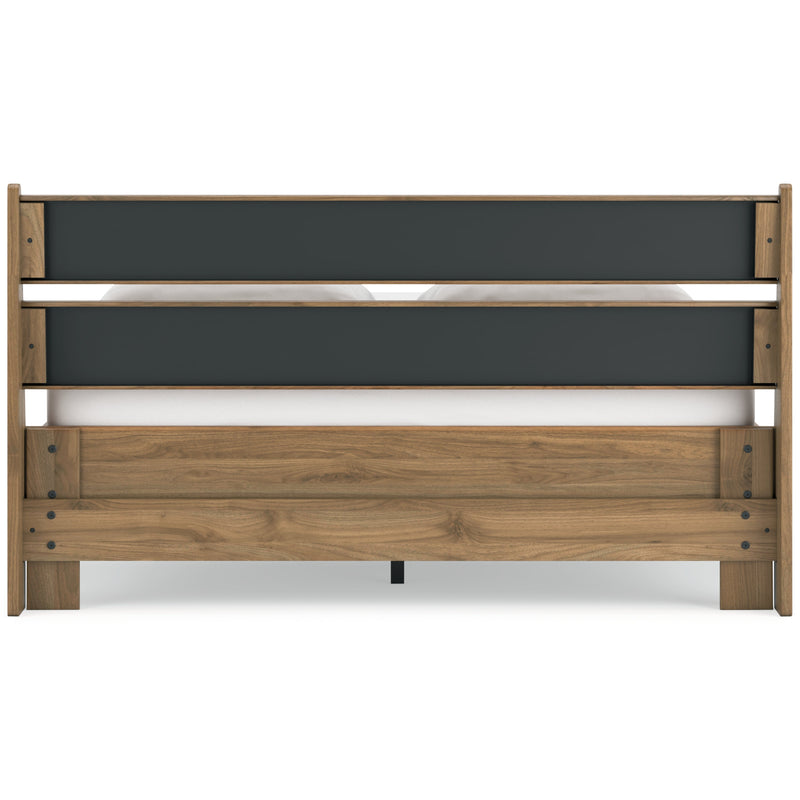 Deanlow Queen Panel Headboard with Dresser and 2 Nightstands in Honey - PKG017262