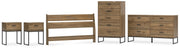 Deanlow Queen Panel Headboard with Dresser, Chest and 2 Nightstands in Honey - PKG017264