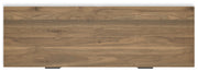 Deanlow Queen Platform Bed with Dresser and 2 Nightstands in Honey - PKG017269