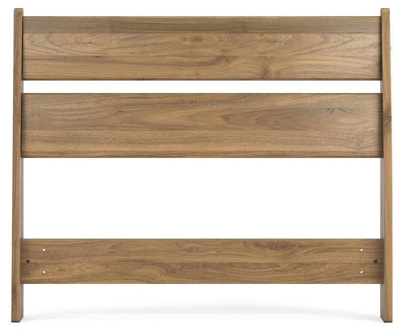Deanlow Twin Panel Headboard with Nightstand in Honey - PKG017172