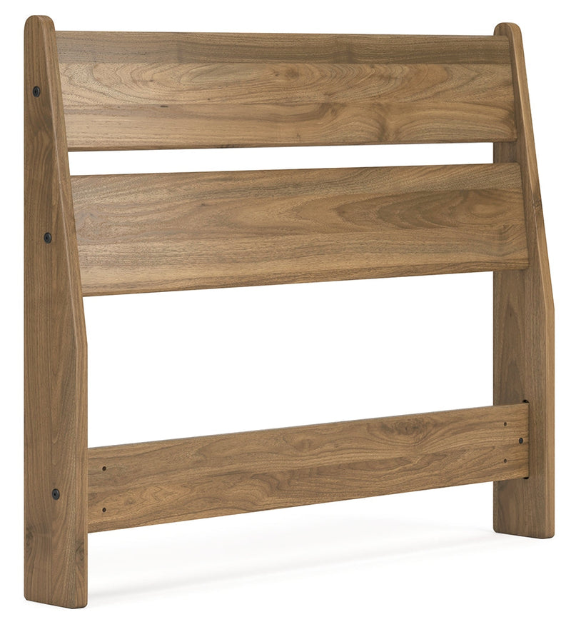 Deanlow Twin Panel Headboard with Nightstand in Honey - PKG017172