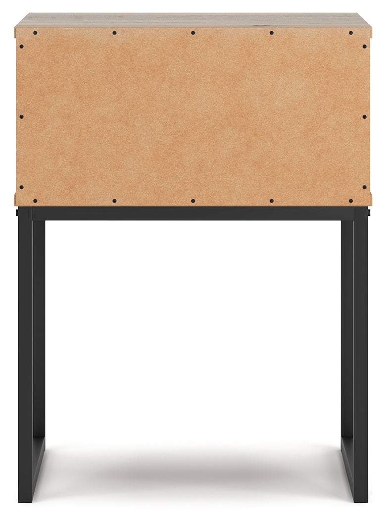 Deanlow Twin Panel Headboard with Nightstand in Honey - PKG017172