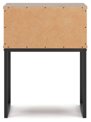 Deanlow Twin Platform Panel Bed with Nightstand in Honey - PKG017200