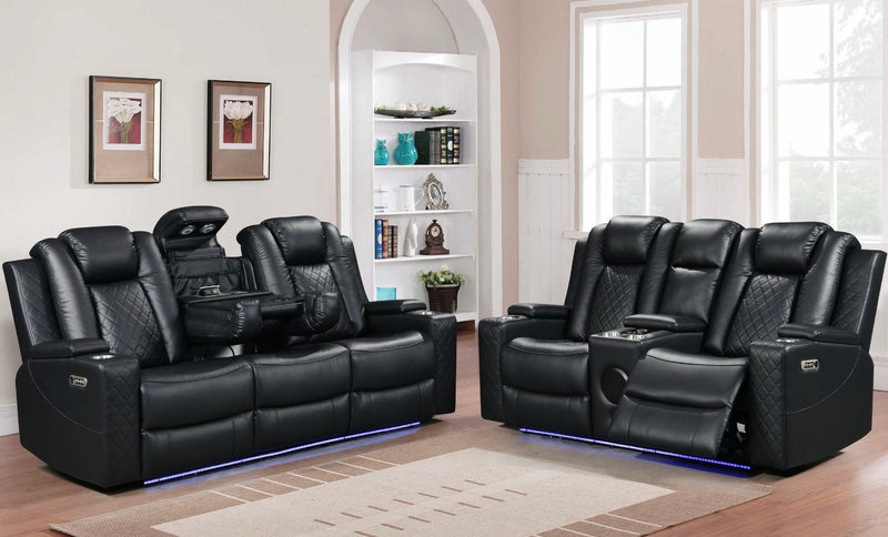 Dearborn Black Sofa & Loveseat - DEARBORN-BK-SLS